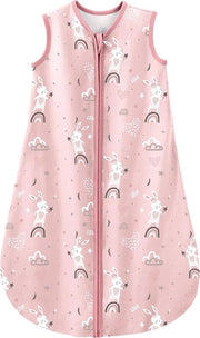 Zaino estivo per bebè 100% cotone 0,5 TOG per bambini maschi e femmine 0-6 mesi rosa coniglio