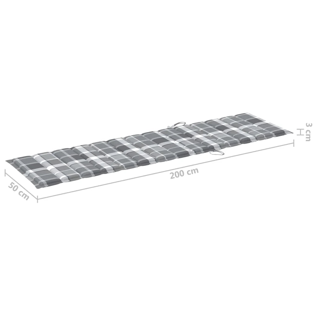 Set di 2 sdraio sedia a sdraio prendisole lettino da giardino terrazza arredamento da esterno con tavolo e cuscino in legno massello di teak 02_0012090