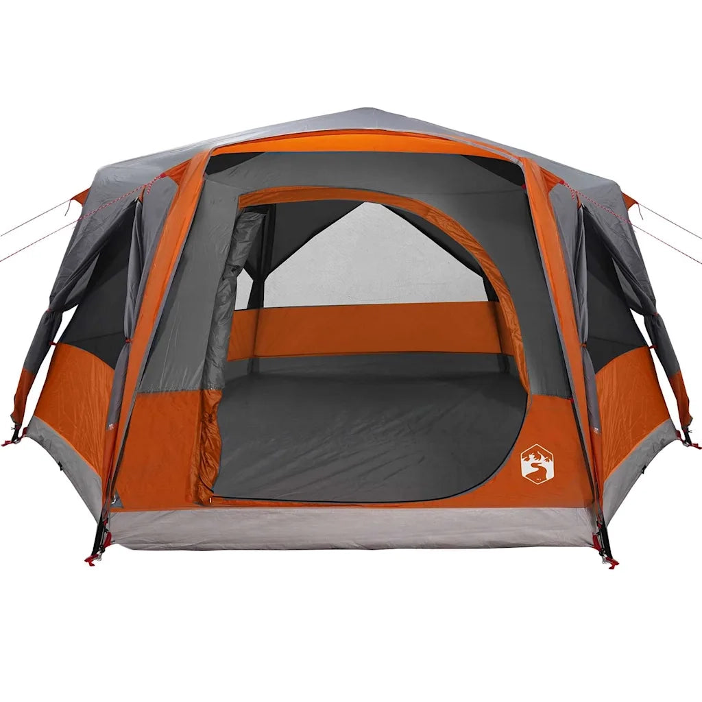 Tenda Cabina 7-Persone Grigio e arancione 400 x 350 x 212 cm