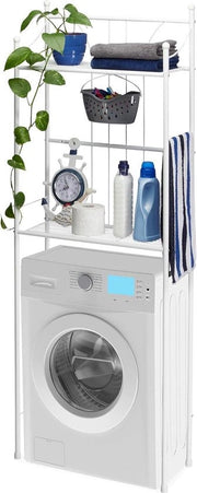 Cassettone lavatrice 2 piani, dimensioni 1665 x 595 x 26 cm - Cassettone per lavatrice e asciugatrice - Cassetto bagno, colore bianco