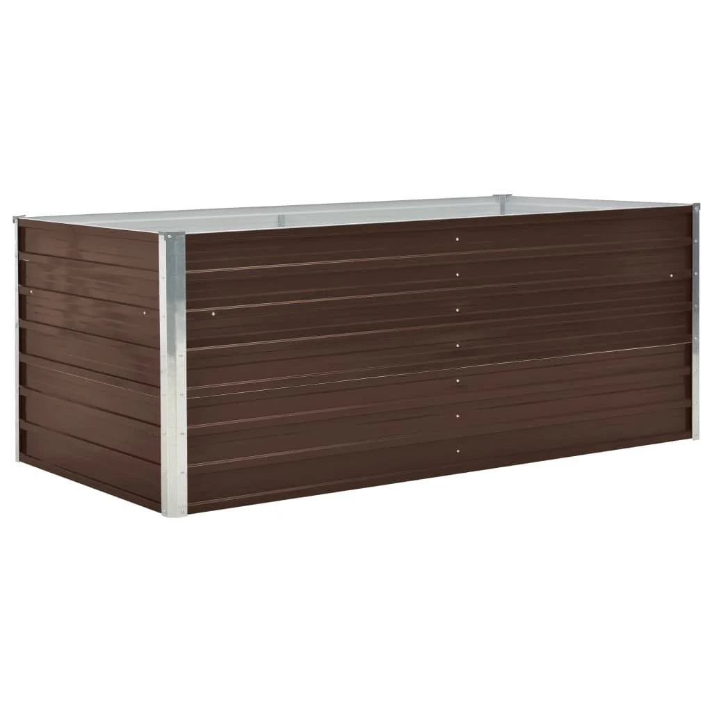 Fioriera 160 x 80 x 45 cm acciaio zincato marrone 02_0000794