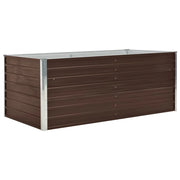 Fioriera 160 x 80 x 45 cm acciaio zincato marrone 02_0000794