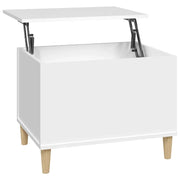 Tavolino da salotto | Tavolino da caff¨¨ | Tavolino da Soggiorno Bianco 60x44,5x45 cm in Legno Multistrato
