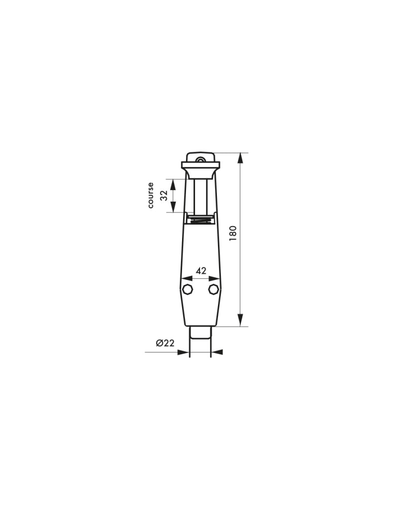 Fermaporta 180 mm, verniciato argento – THIRARD