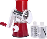 Raspatore multifunzionale manuale per formaggi con manico e 3 tamburi intercambiabili per verdure e formaggi 

Modello: 12345
Dimensioni: 30 x 10 x 15 cm
Peso: 1,2 kg
Materiali: Acciaio inossidabile e plastica
Capacità: 3 tamburi intercambiabili