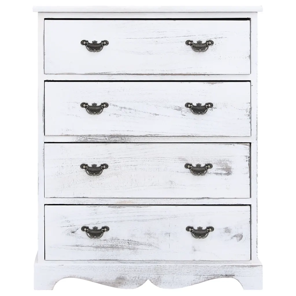 Cassettiera Bianca 60x30x75 cm in Legno cod mxl 24640