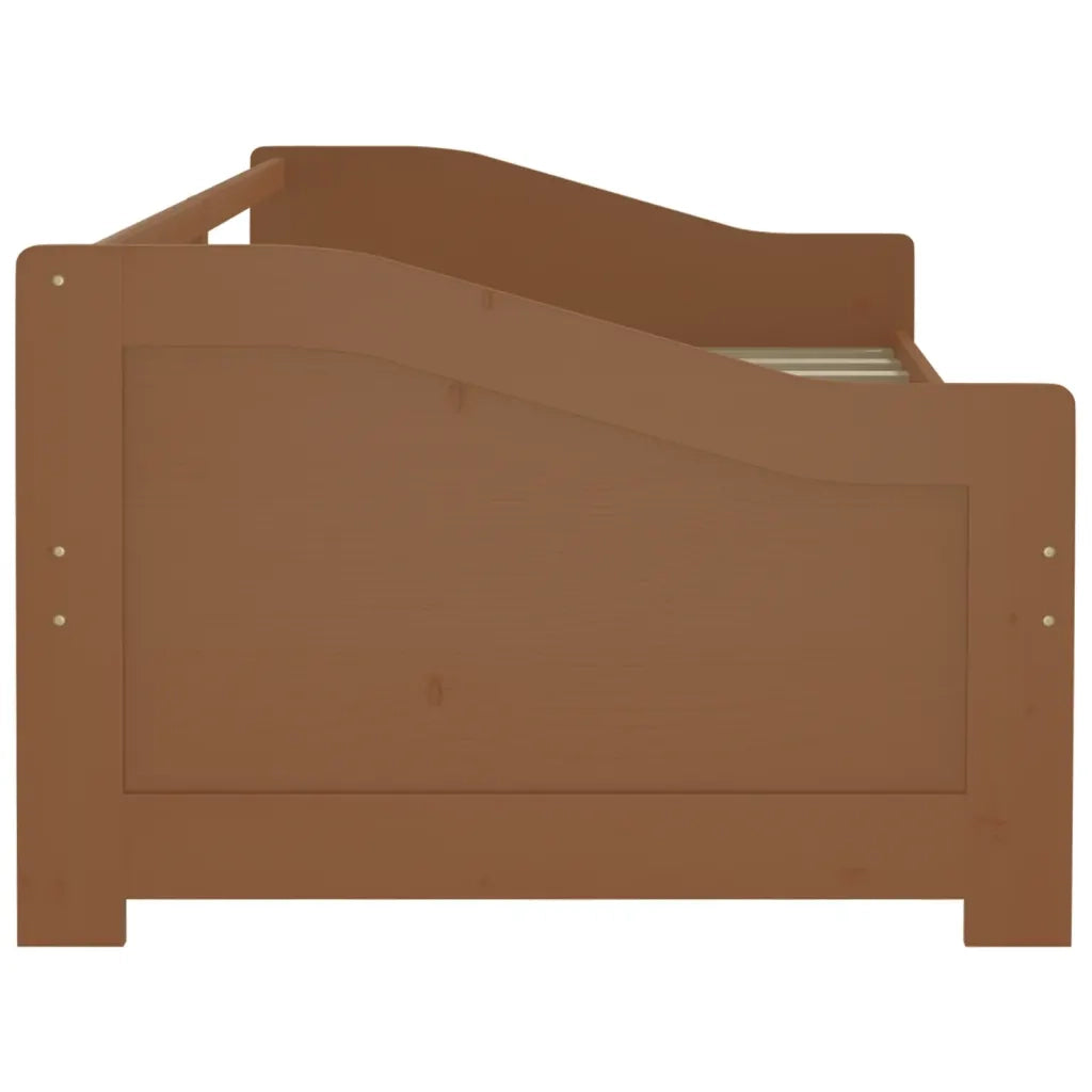 Divano Letto 3 Posti senza Materasso Ambrato in Pino 90x200 cm 322166