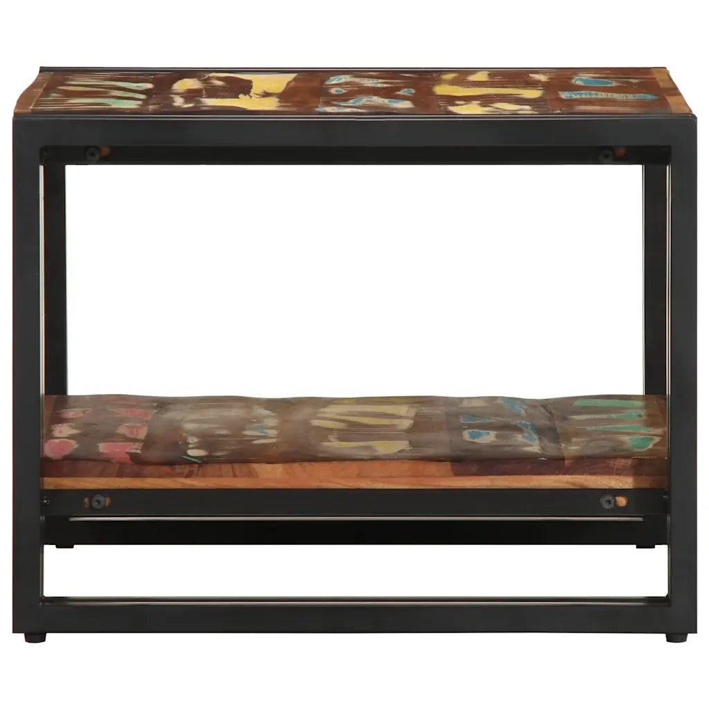 Tavolino Salotto Multicolore 50x50x38cm Legno Massello Recupero 4102723