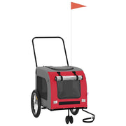 Rimorchio da Bici per Animali Rosso e Grigio Oxford e Ferro CFW2283757