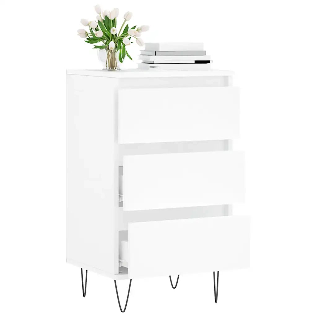 Credenza Bianca 40x35x70 cm in Legno Multistrato 831092
