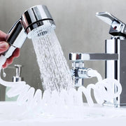 Set di doccia per lavandino, lavandino, doccia manuale, con tubo da 1,5 m rimovibile e standard, tre modalità, per shampoo, vaschetta per bambini, lavaggio animali (non incluso il rubinetto)