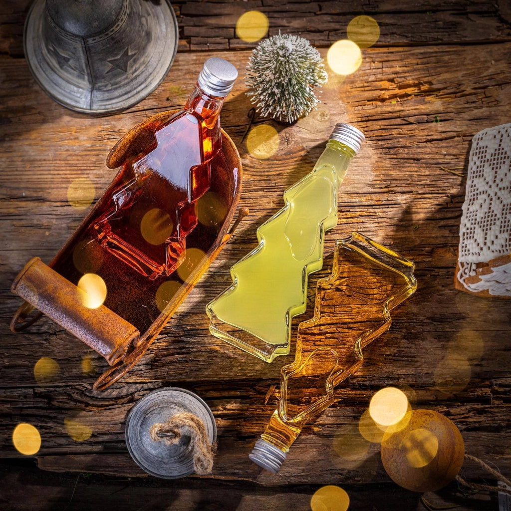 KADAX Butelka choinka 200ml 1szt z zakętką srebrną