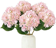 Fiori Artificiali 5 pezzi - Hortensie Realistiche - Steli in Acciaio con Tessuto - Facile da Curare - Ideali per Vasi e Fioriere - Altezza 47 cm - Fiori Falsi
