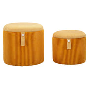 Fianar, Pouf Contenitore set da 2, 38x38x38h cm Arancione
