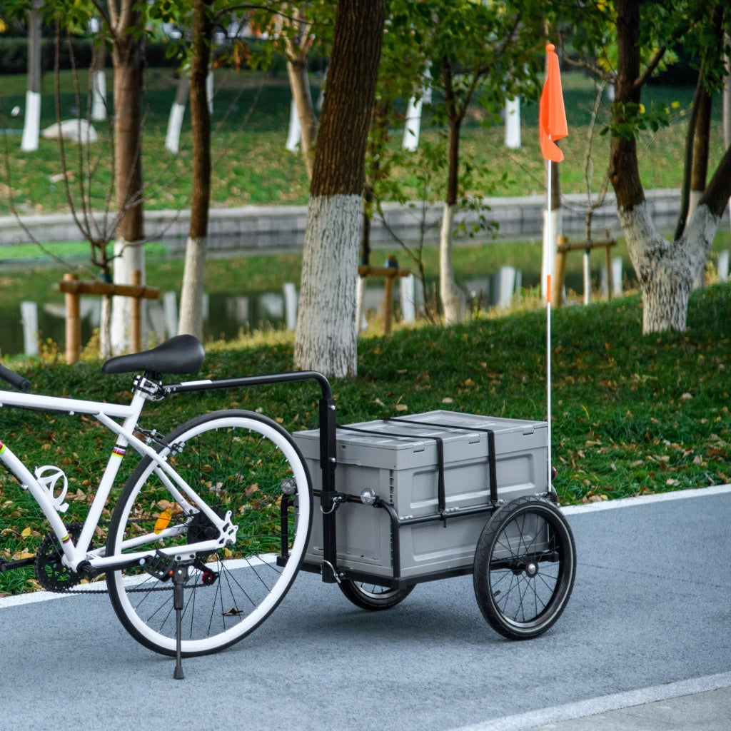 Rimorchio bici pieghevole 65L ¨C zephmum ¨C grigio, max 40KG