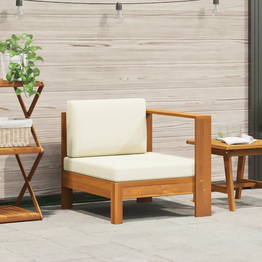 Divano Centrale con 1 Bracciolo Bianco Crema Massello d'Acacia 310642