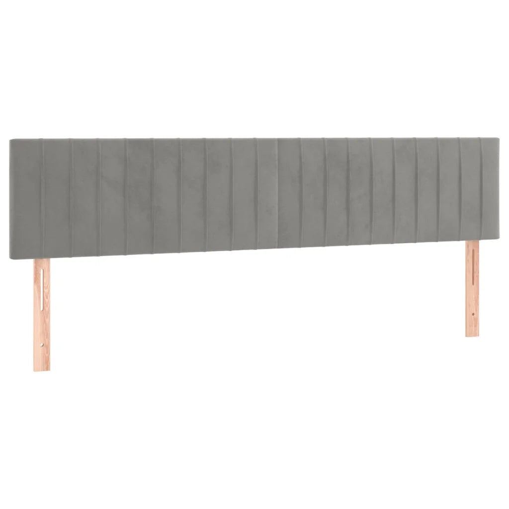 Testiera | Testata Grigio Chiaro 200x5x78/88 cm in Velluto
