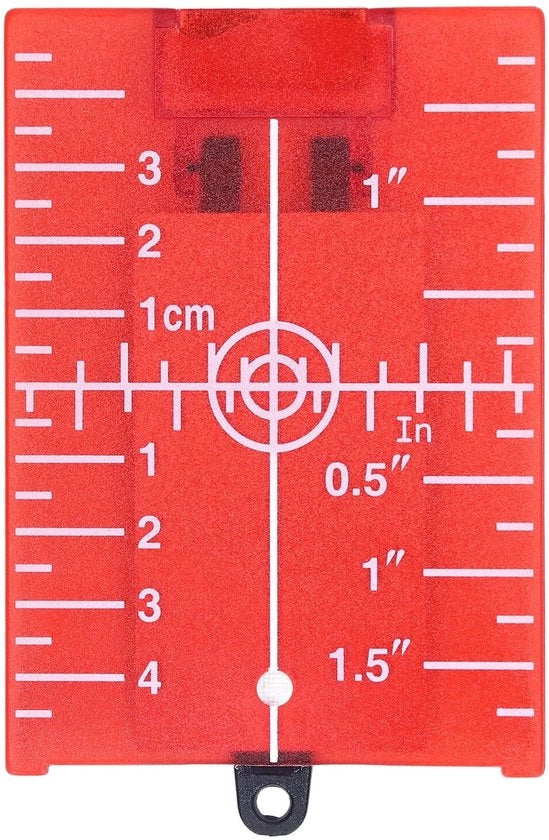 Rilevatore Laser Magnetico - Placca di Riferimento con Film Riflettente - Dimensione del Pannello 105 x 75 mm - Materiale ABS Duraturo - Facile da Montare - Rilevatore Laser per Misurazioni