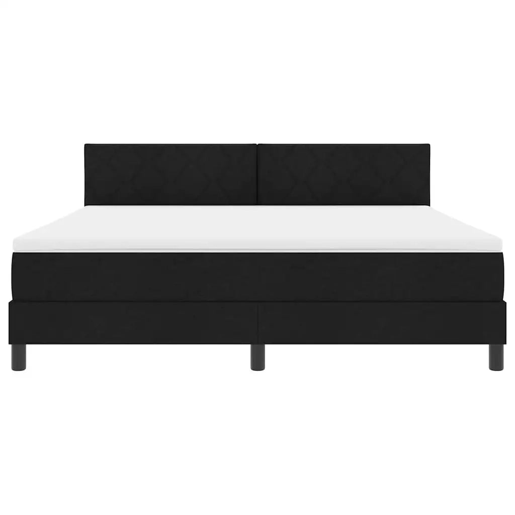 Letto a molle con materasso Nero 180 x 200 cm Tessuto 3342305