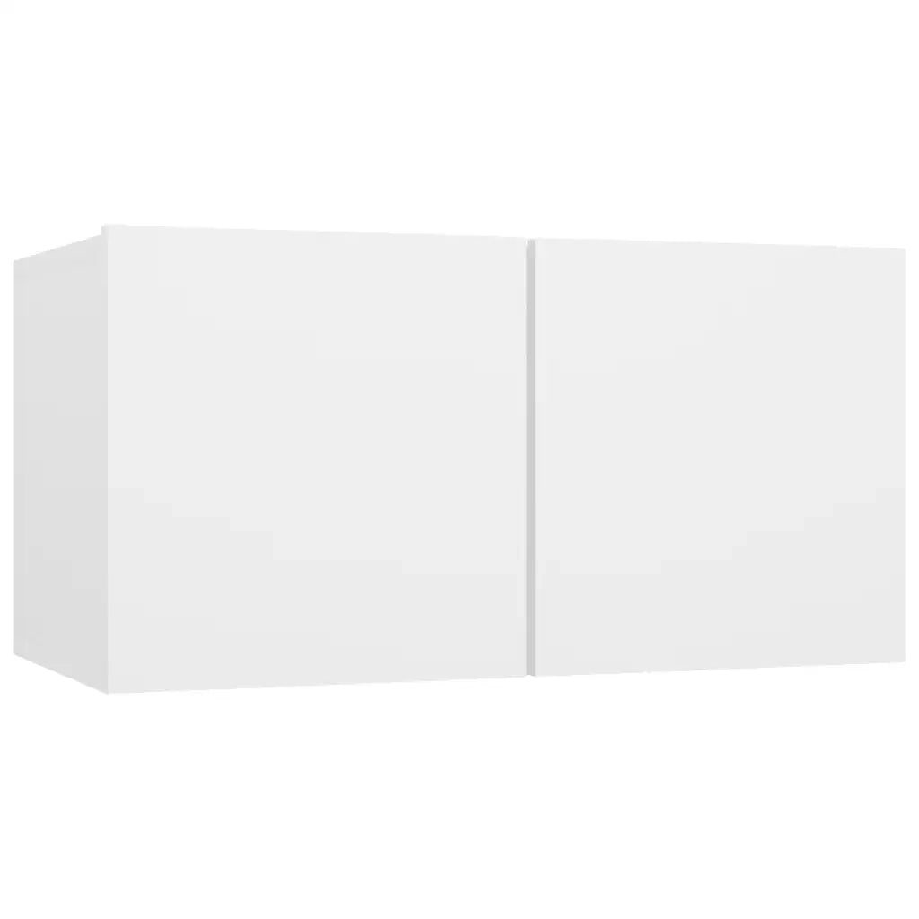 Set Mobili Porta TV 4 pz Bianco in Legno Multistrato 3078710