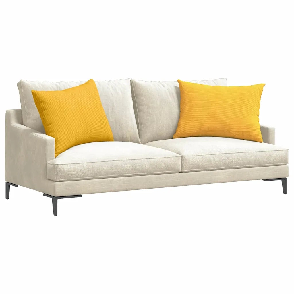 Cuscini da Divano 2 pz-Set di 2 Cuscini per Sofa Giallo Chiaro 70 x 50 cm