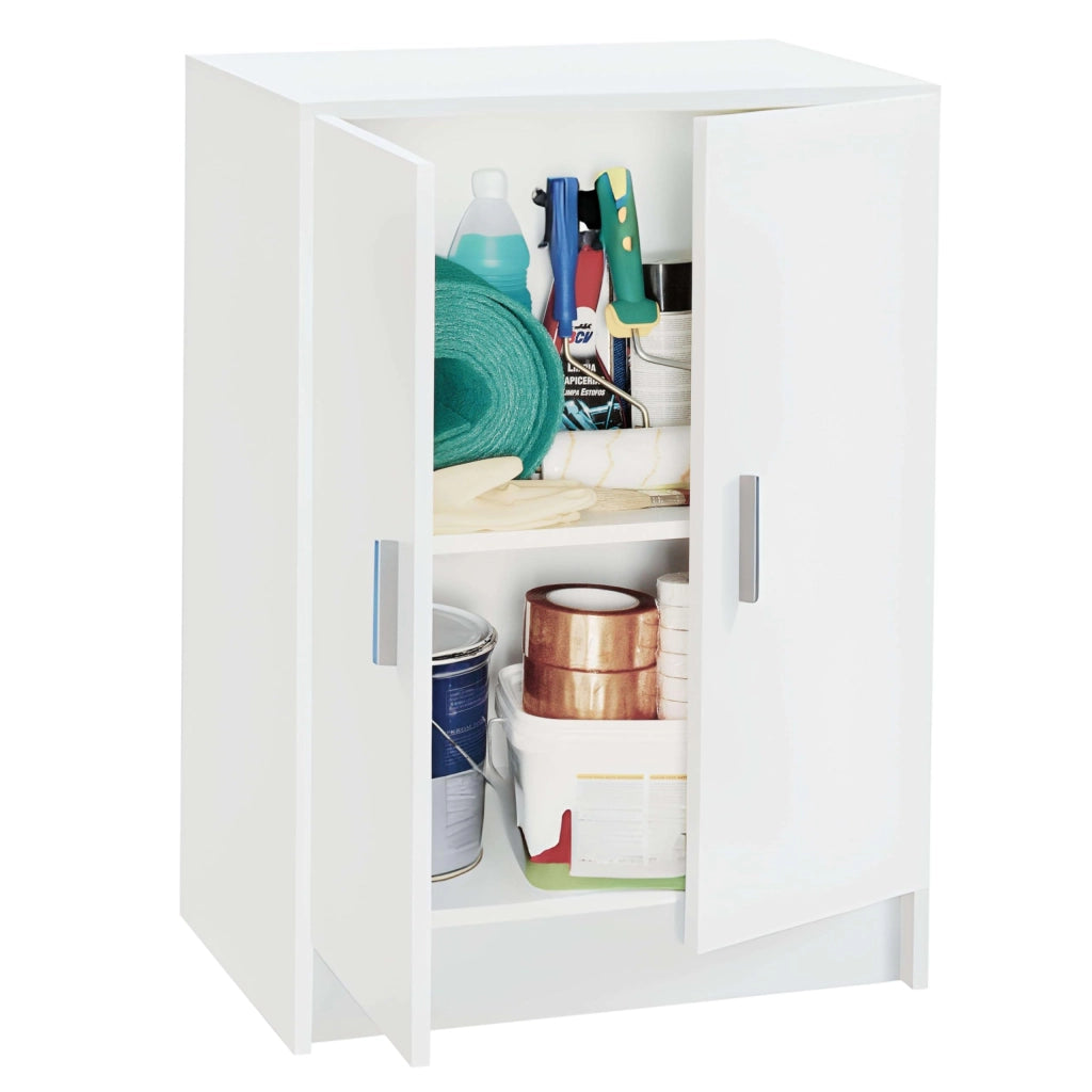 Kit Mobile 2 Ante Multiuso 59 x 37XH80 Cm Bianco Fores Habitat