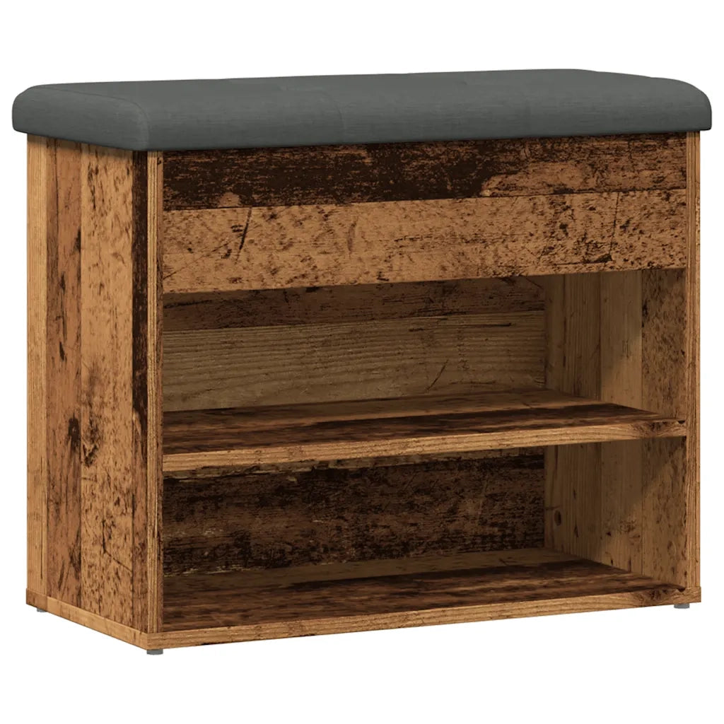Scarpiera Legno Antico 62x32x50 cm in Legno Multistrato