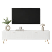 Kala, Mobile Porta tv 2 Ripiani, 200x38x51h cm Bianco