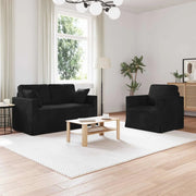 Set di divani 2 pcs Nero 138 x 78 x 80 cm Velluto