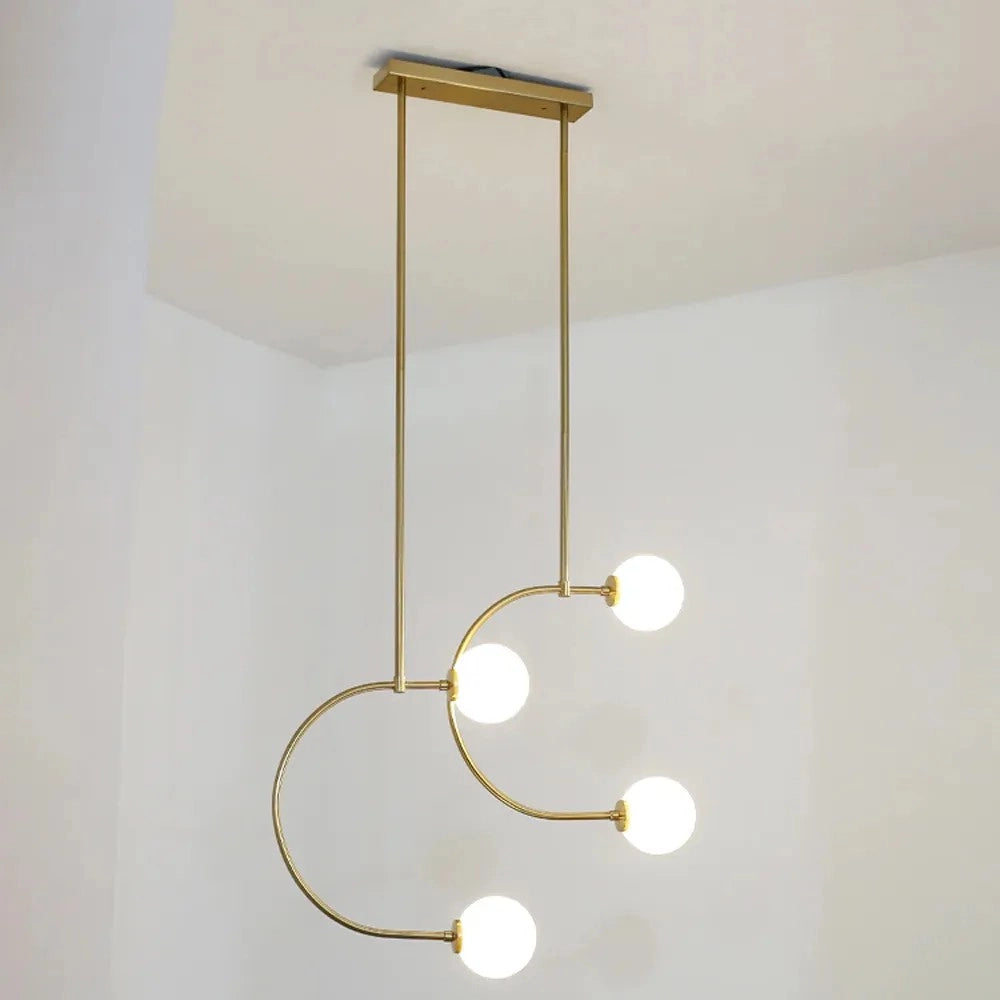 Lampada A Sospensione Sfere Di Vetro APP639-4CP Oro