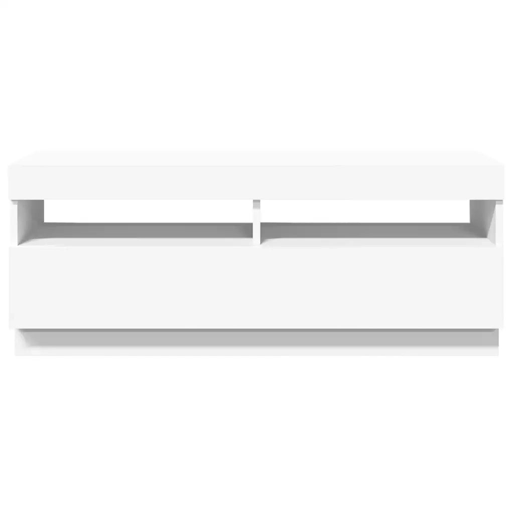 Mobile Porta TV con Luci LED Bianco 100x35x40 cm 804454