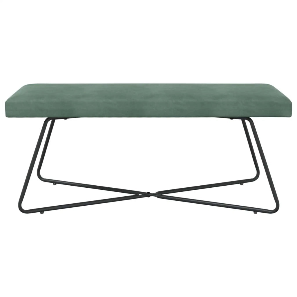 panchina Tinta unita Verde Mare 110 x 40 x 45 cm Velluto 42038354
