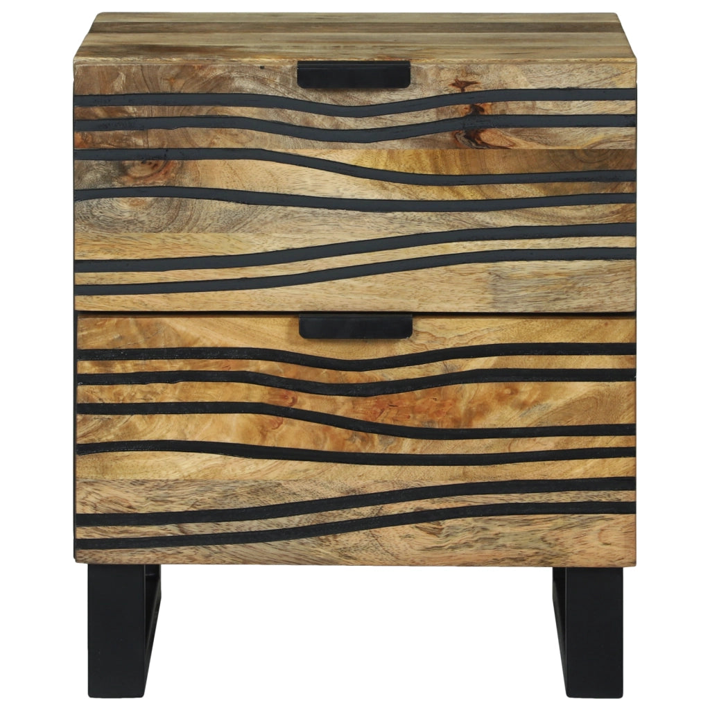 Armadietti da comodino 2 pz 40x33.5x46 cm Legno massello di mango e legno ingegnerizzato