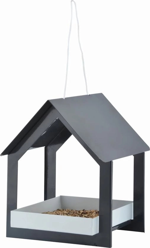 Casa per animali, appesa, in antracite/bianco, di materiale "metallico", 19,3 x 19,1 x 23,2 cm