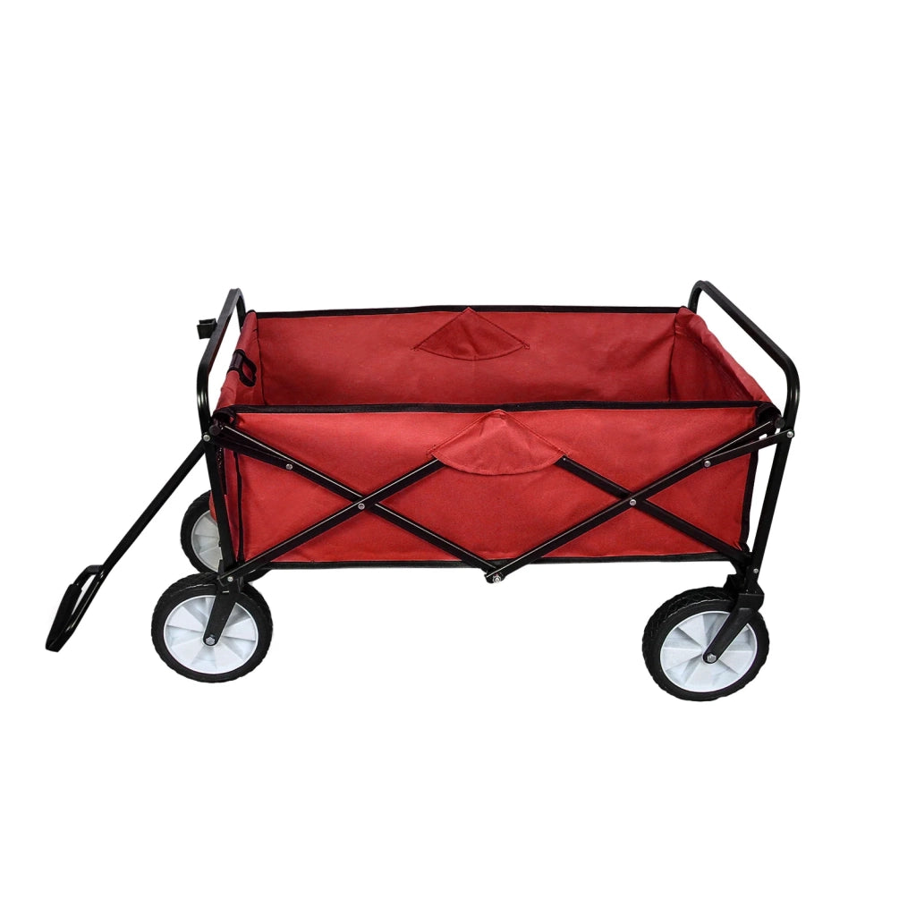 Carrello Pieghevole Fuoristrada 70kg Ruote 360° Acciaio Rosso