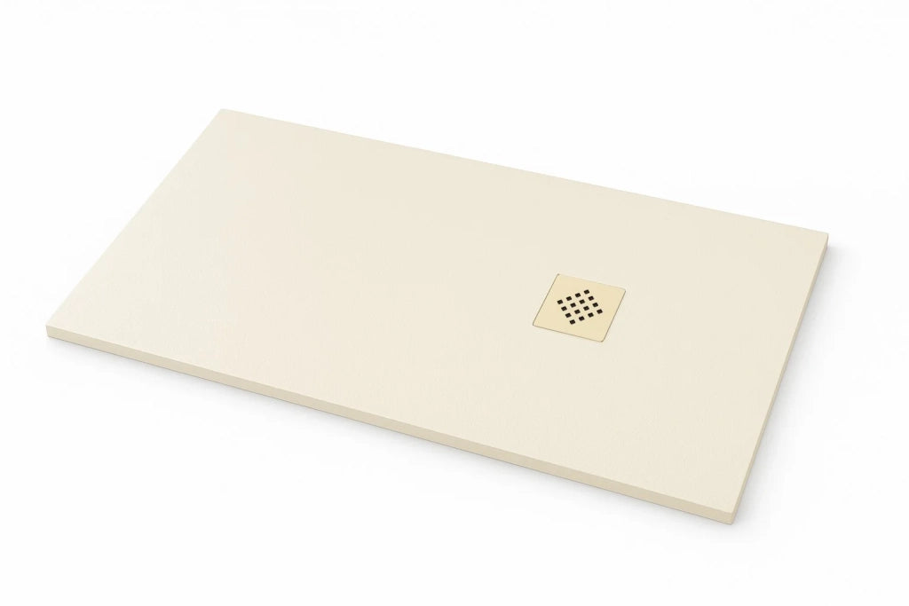 Piatto doccia Ardesia extra piatto 100X180 cm colore Crema RAL 1013 griglia Crema