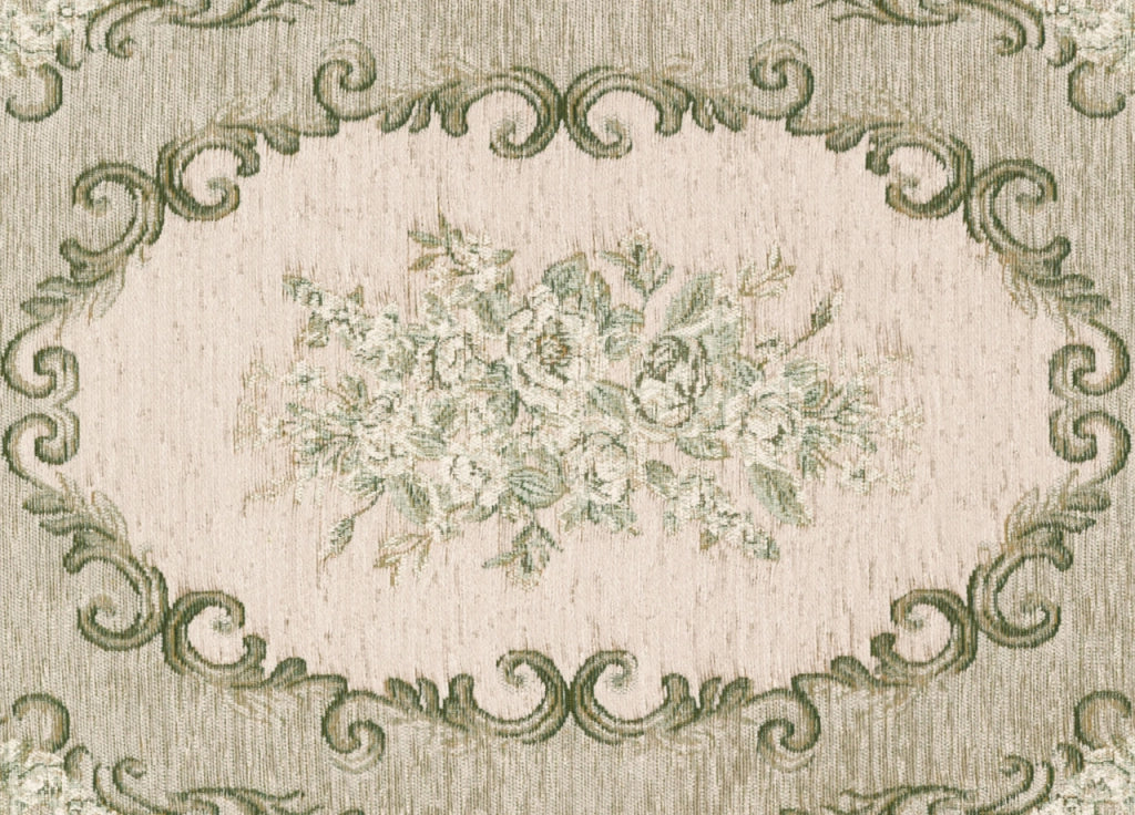 Tappeto Velour Antiscivolo Disegno Operà By Suardi - 65x110(2Tappeti) - Verde