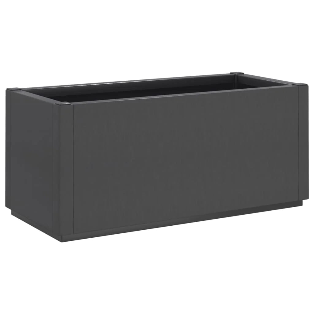 Fioriera rialzata per piante e fiori terrazza giardino grigio scuro 80 x 36 x 35 cm PP 02_0038621