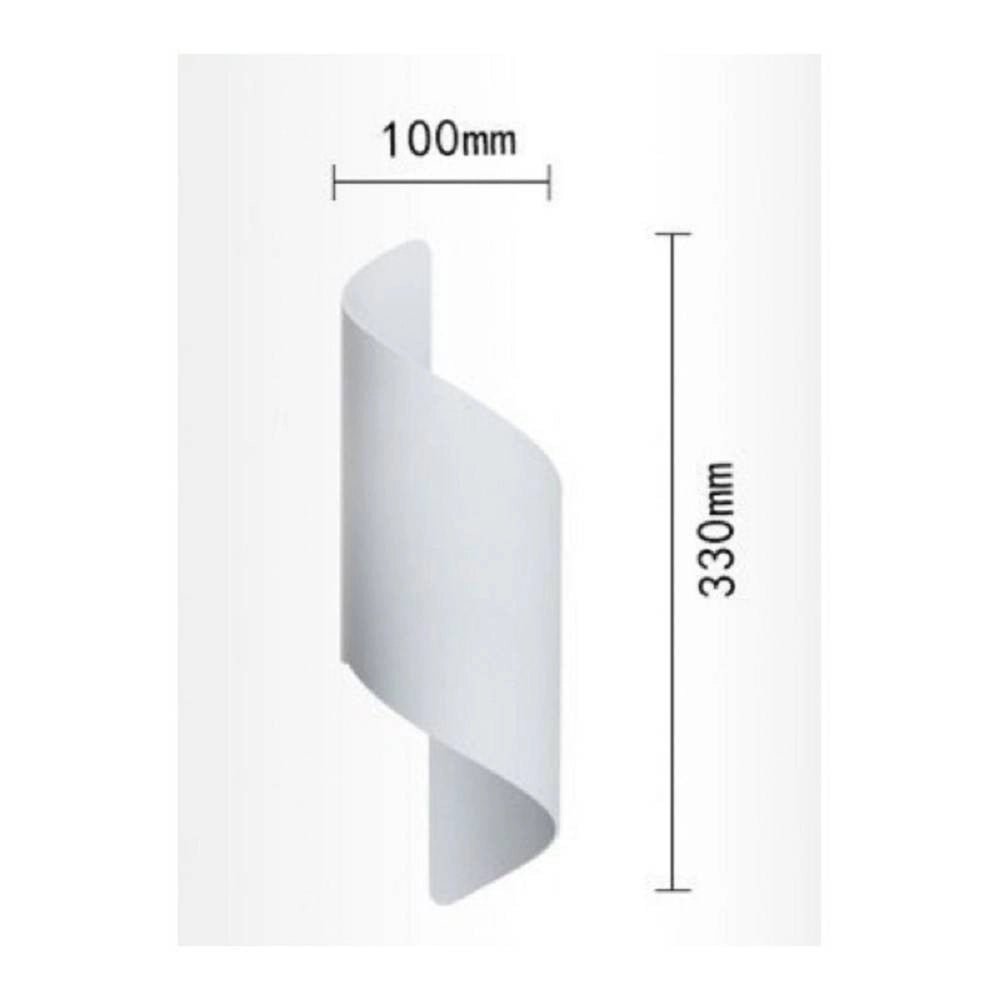 Trade Shop - Applique Da Parete Led Attacco G9 Doppia Luce Lampada Design Moderno Spirale E53 - Bianco