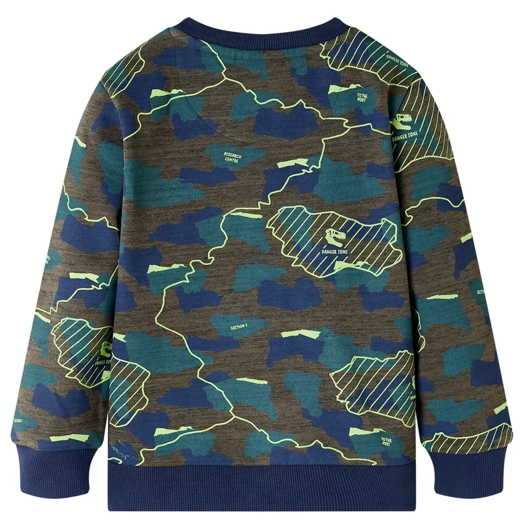 Felpa da Bambino Cachi Scuro MÃ©lange 128cod mxl 132411