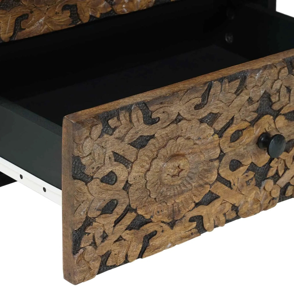 Mobiletto da Letto con cassetto Marrone 50 x 33 x 60 cm
