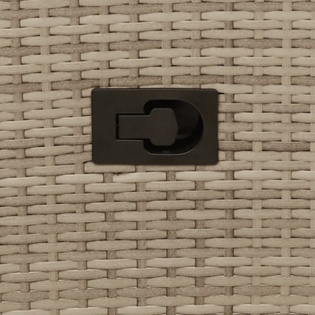 Divano Giardino Reclinabile 2 Posti Tavolino-Sofa da Giardino-Divanetto da esterno Beige Polyrattan 466931