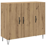 Credenza | Madia | Buffet da pranzo | Armadio da pranzo Rovere artigianale 90 x 32,5 x 80 cm Legno multistrato