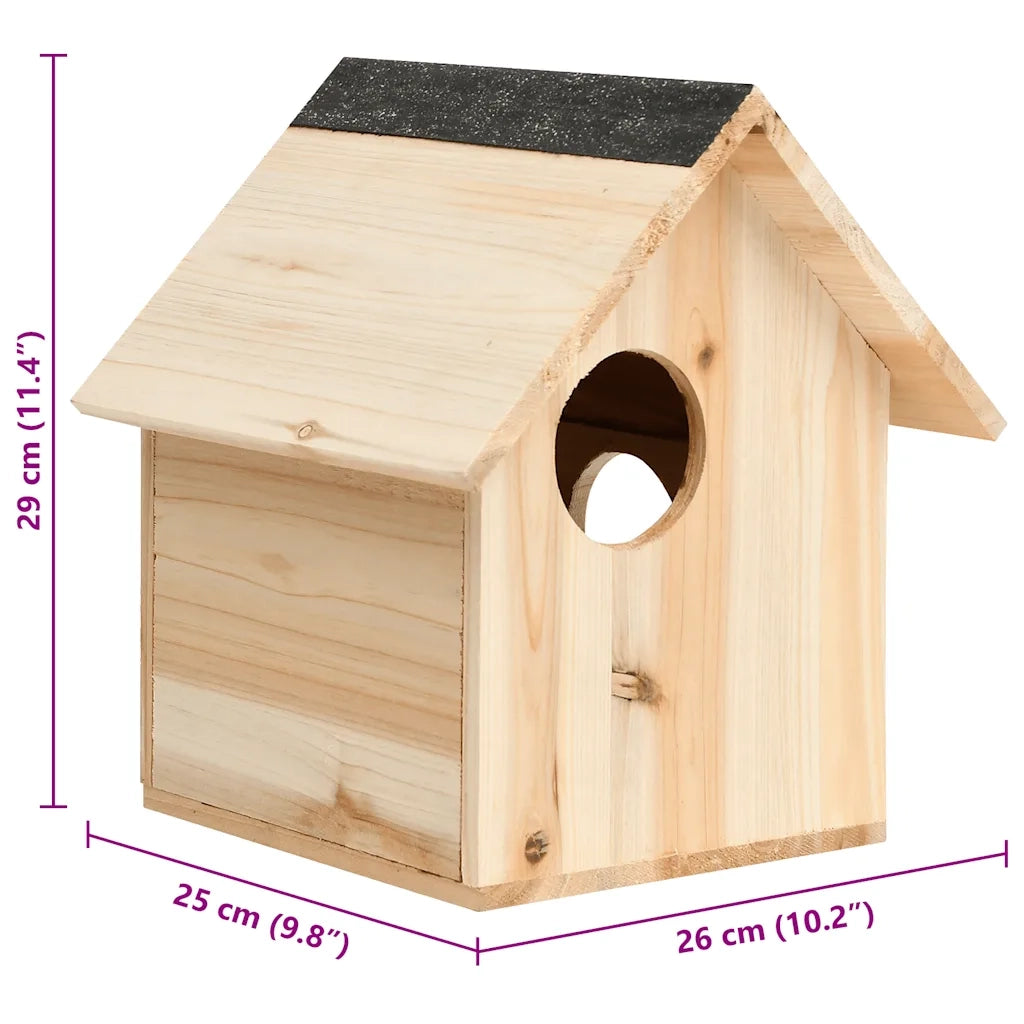 Casetta per Scoiattoli in Legno Massello di Abete 26x25x29 cm 314821