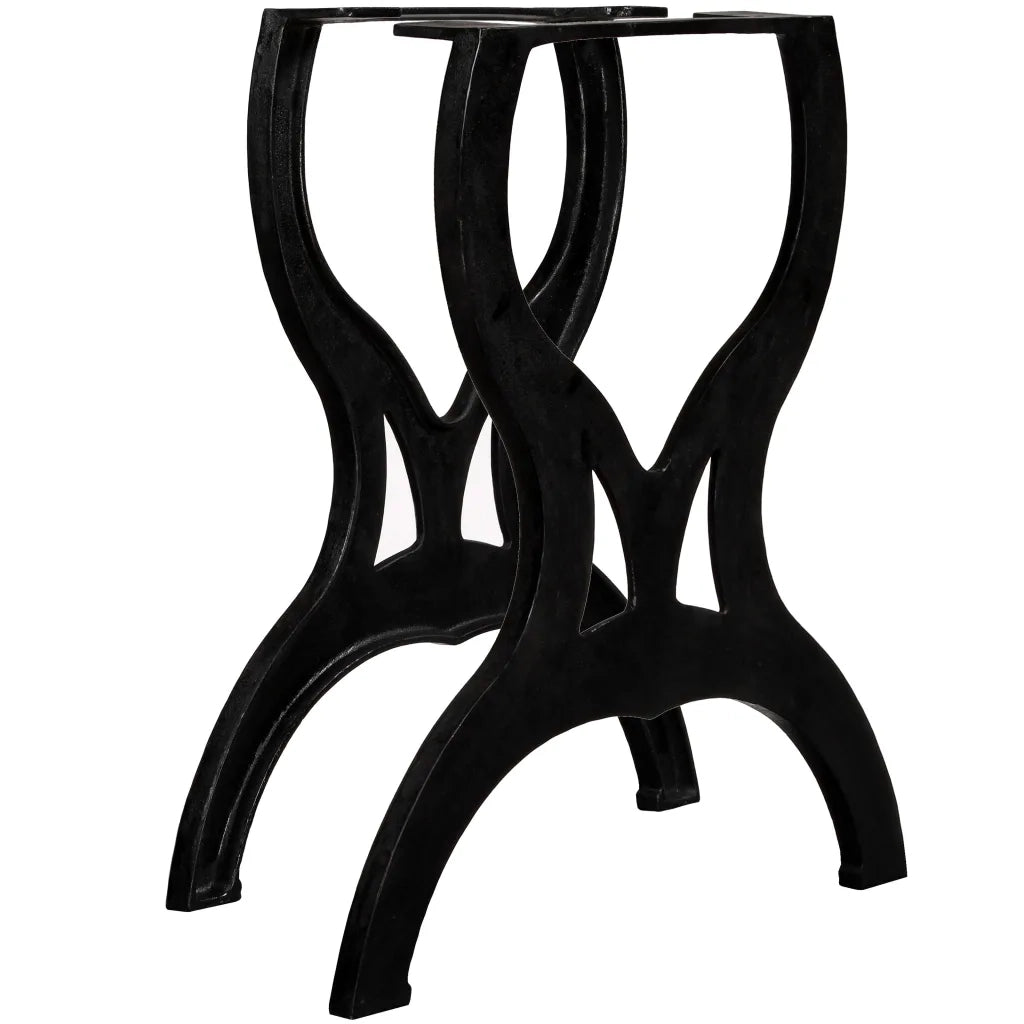 Gambe per Tavolo da Pranzo 2 pz a Forma di X in Ghisa