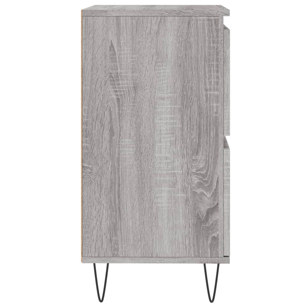 Buffet credenza cassettiera armadio mobile contenitore organizer cucina soggiorno salotti set di 2 legno ingegnerizzato Sonoma grigio 02_0036978