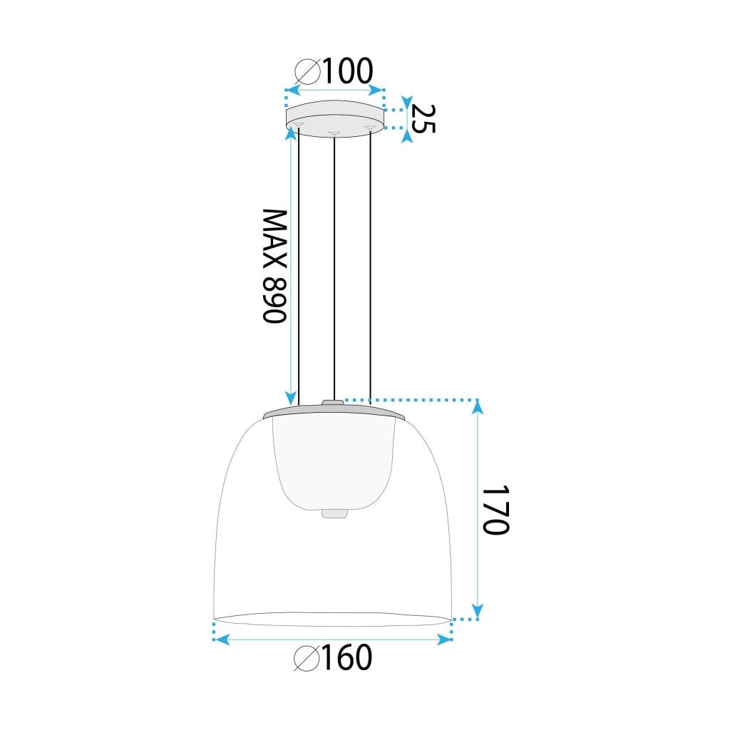 Lampada A Sospensione Led APP1689-1PC A Gold