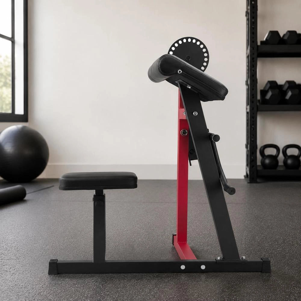 2 In 1 Arm Curl Trainer, 38x26x40 Inch Solid Steel Frame With Adjustable Seat, Biceps And Triceps Exercise Equipment For Home Gym Strength Training