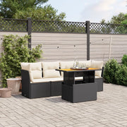 Set Divani da Giardino 5 pz con Cuscini in Polyrattan Nerocod mxl 113020