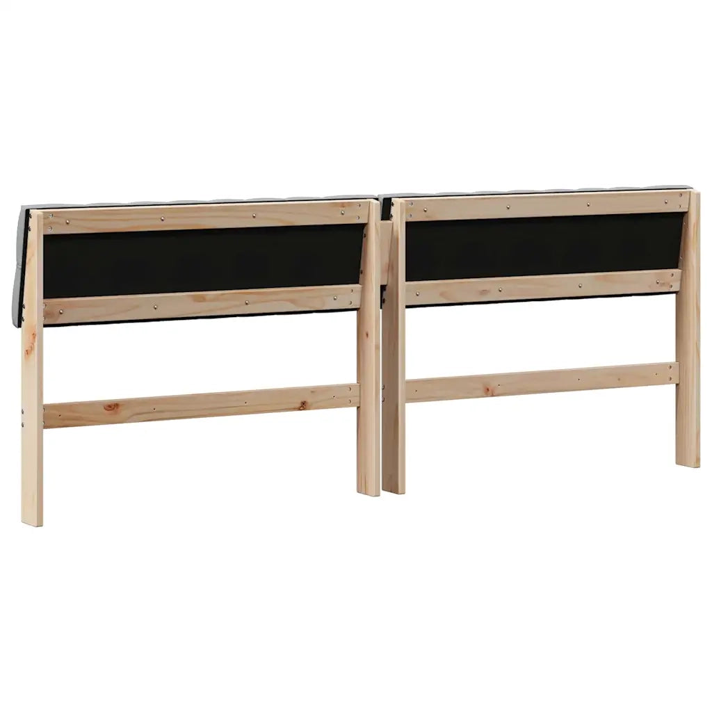 Testiera imbottita Grigio chiaro 200 cm Pino massello 879154
